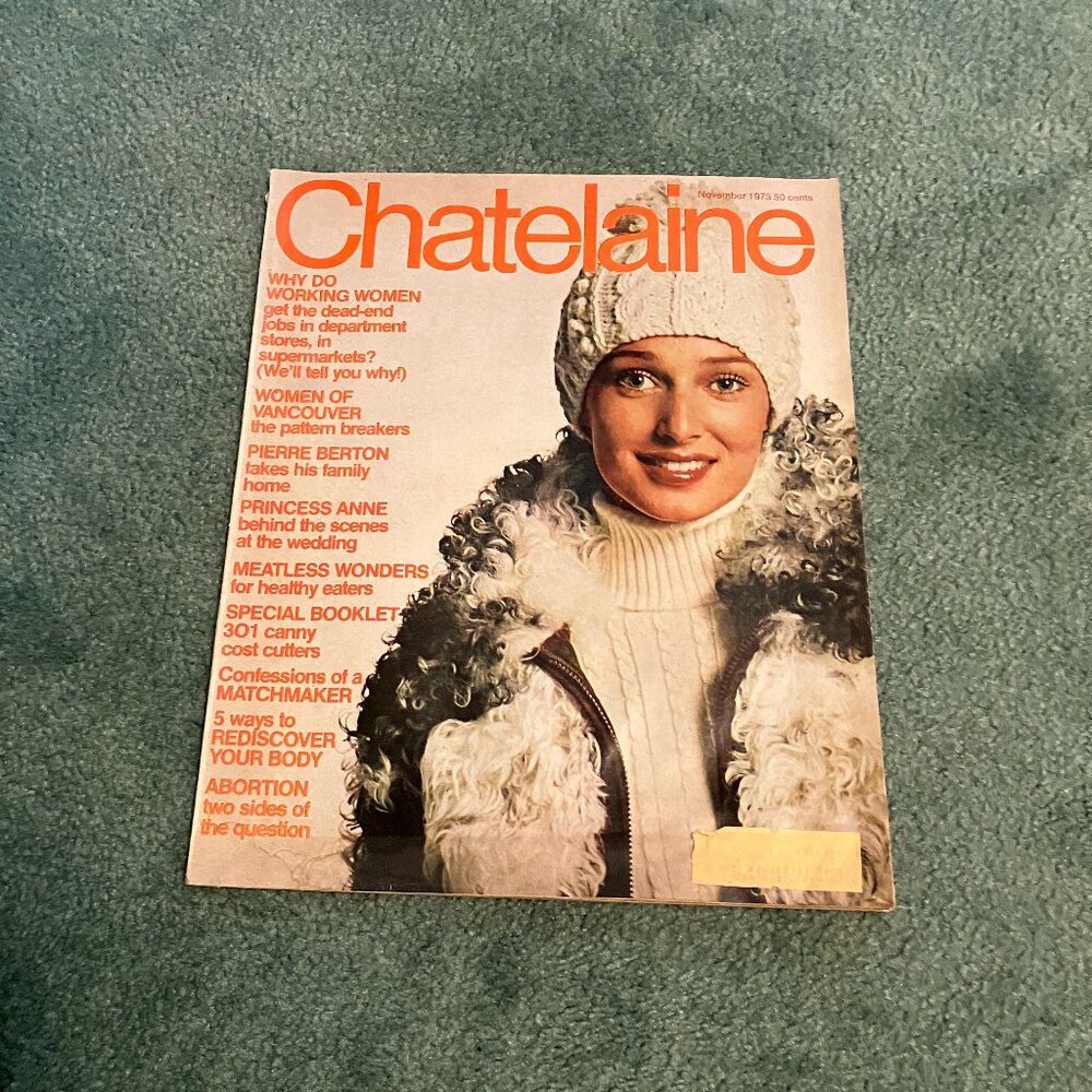 Vintage Chatelaine Magazine November 1973